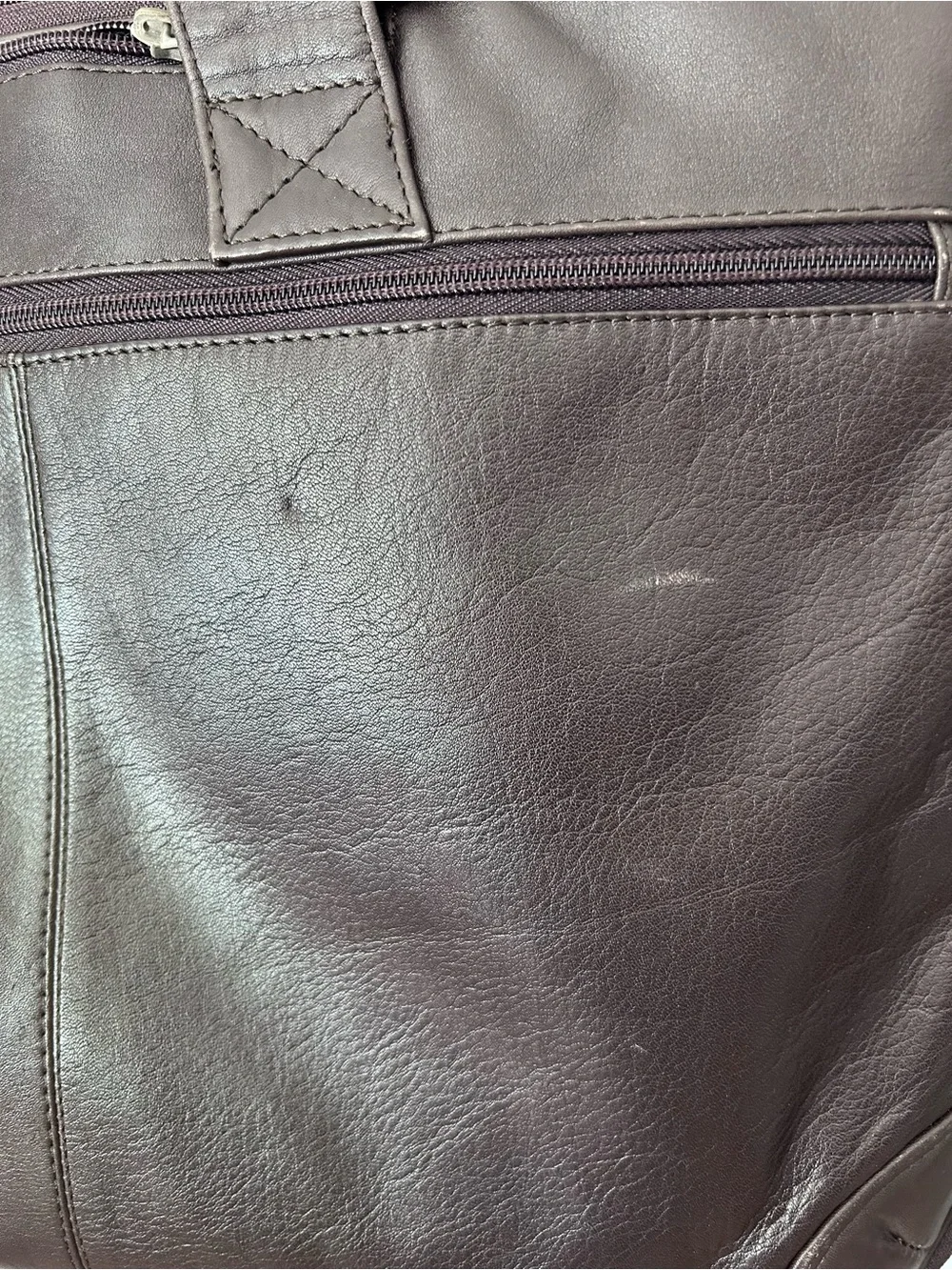 Latico Brown Faux Leather Briefcase Laptop Bag